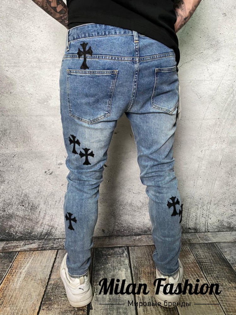 Джинсы  Chrome Hearts V7187. Вид 4