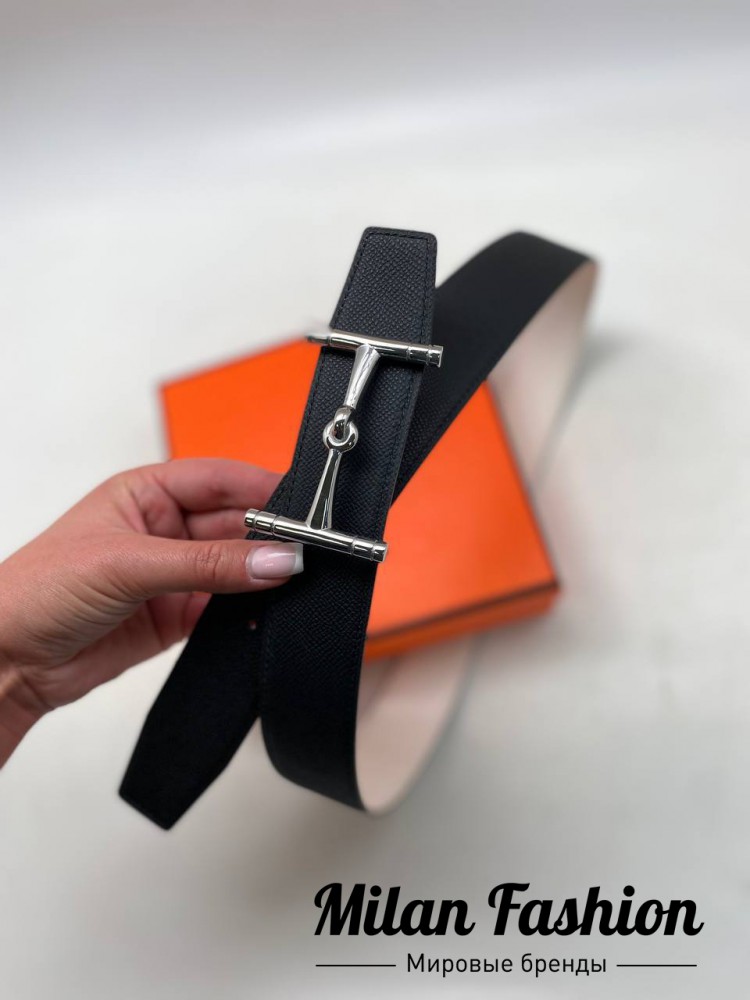 Ремень двухсторонний  Hermes kf1052. Вид 4