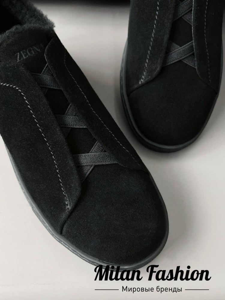 Кроссовки на меху  ZEGNA V33697. Вид 3