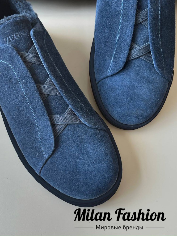 Кроссовки на меху  ZEGNA V33695. Вид 2