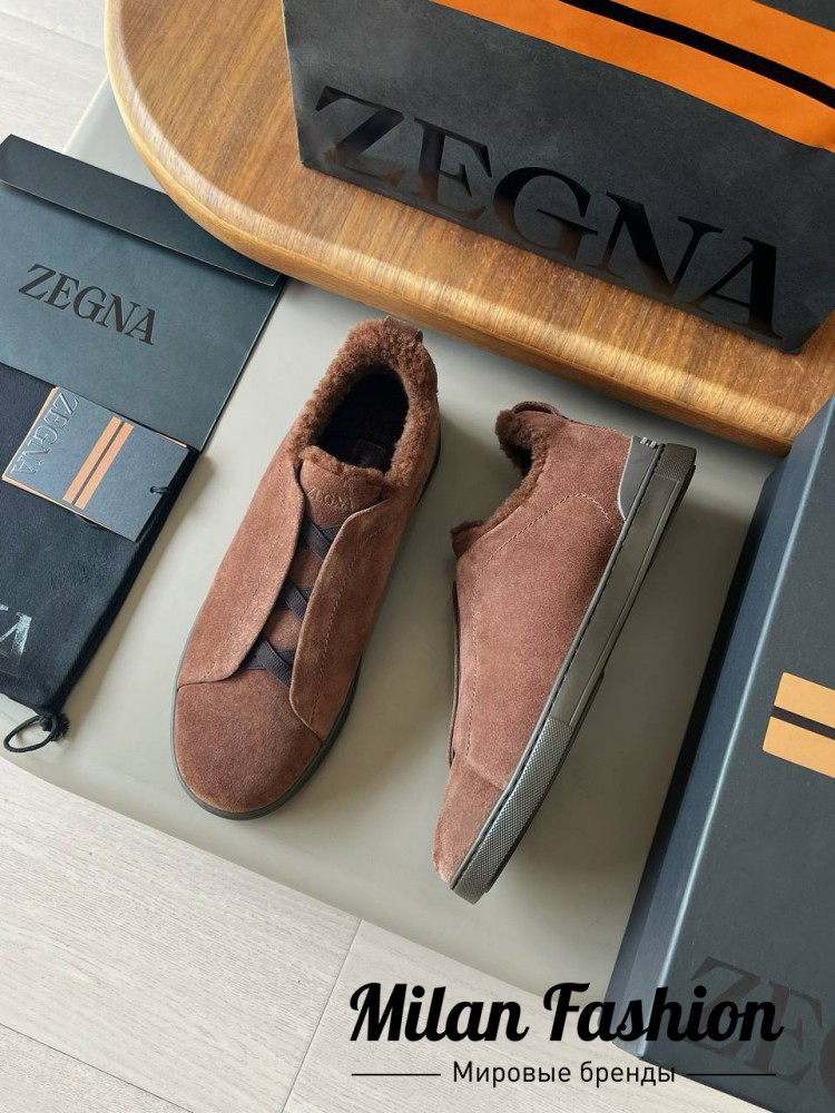 Кроссовки  на меху  ZEGNA  V33694. Вид 4