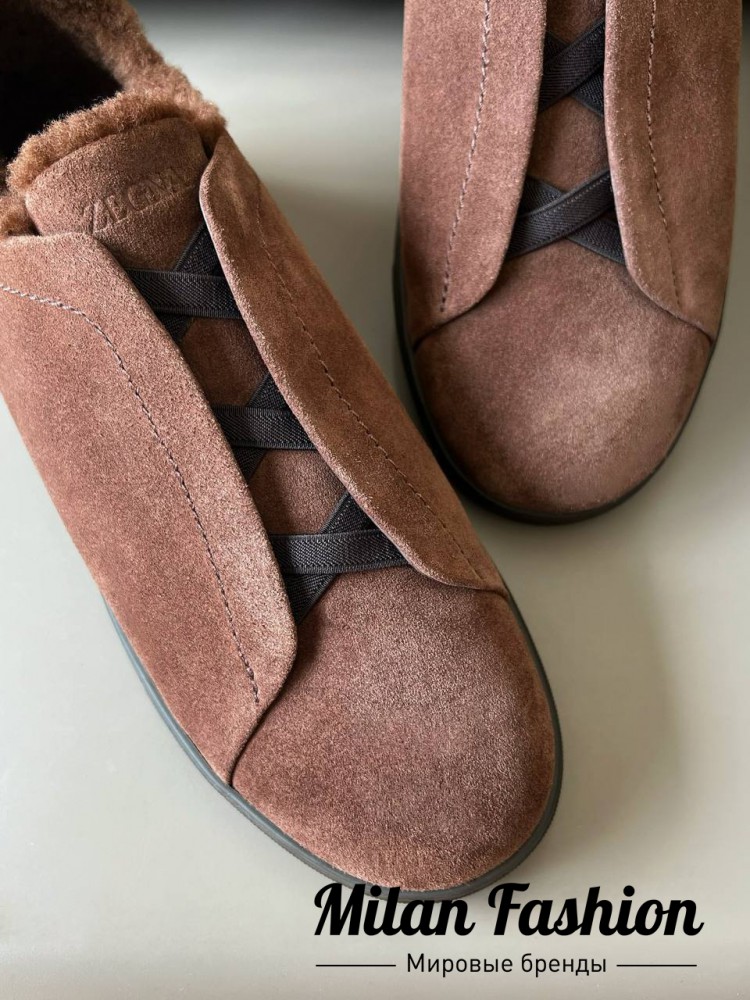 Кроссовки  на меху  ZEGNA  V33694. Вид 5