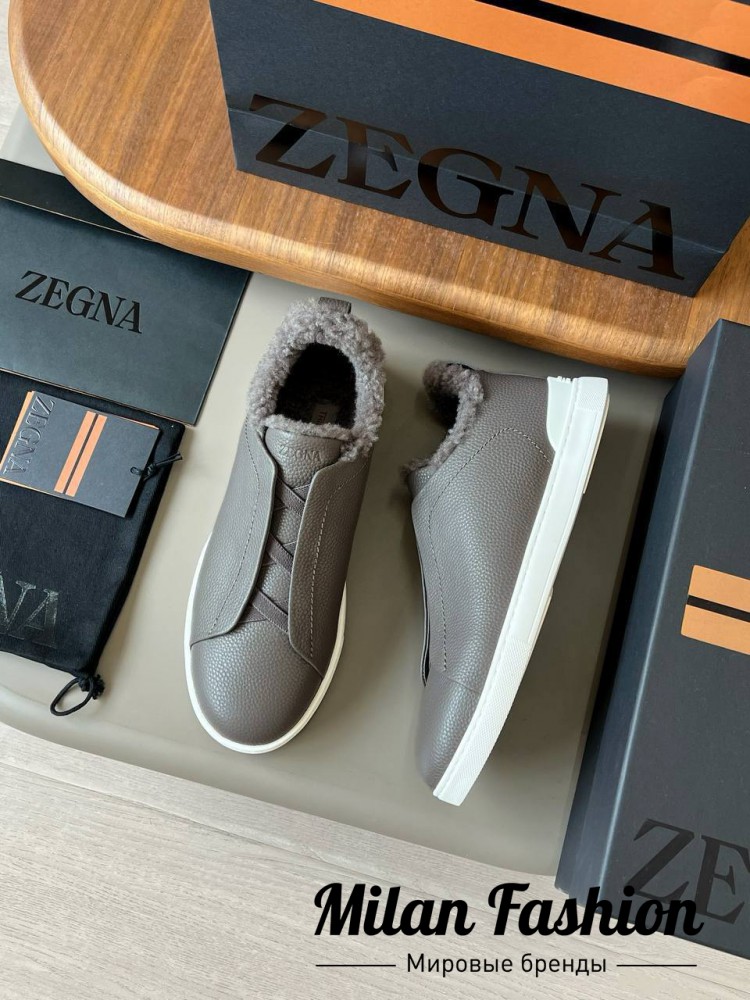 Кроссовки на меху  ZEGNA V33692. Вид 2