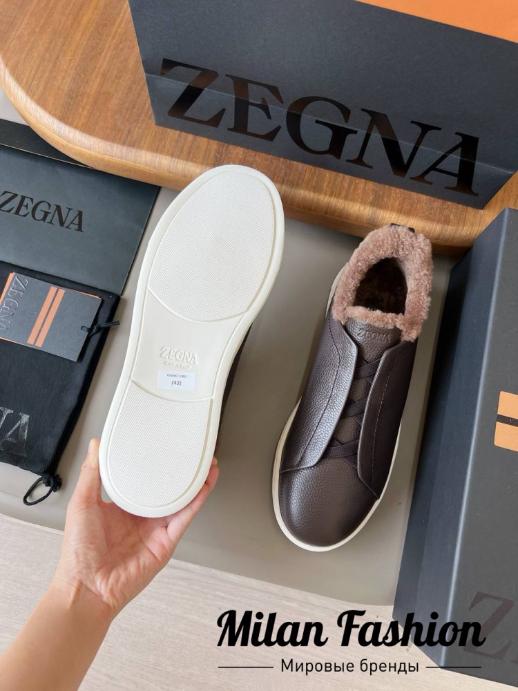Кроссовки на меху  ZEGNA V33687. Вид 3