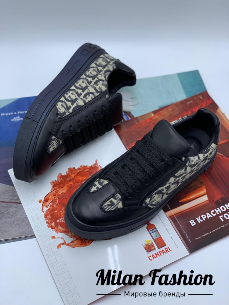 Кеды мужские  Salvatore Ferragamo v0687. Вид 3