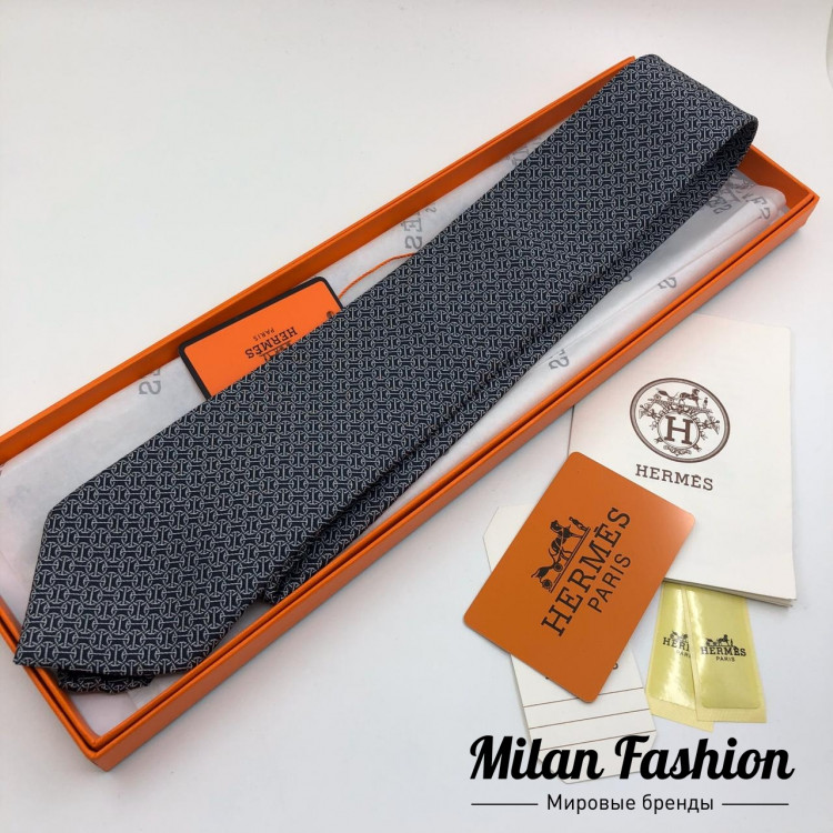 Галстук мужской  Hermes v0186. Вид 1