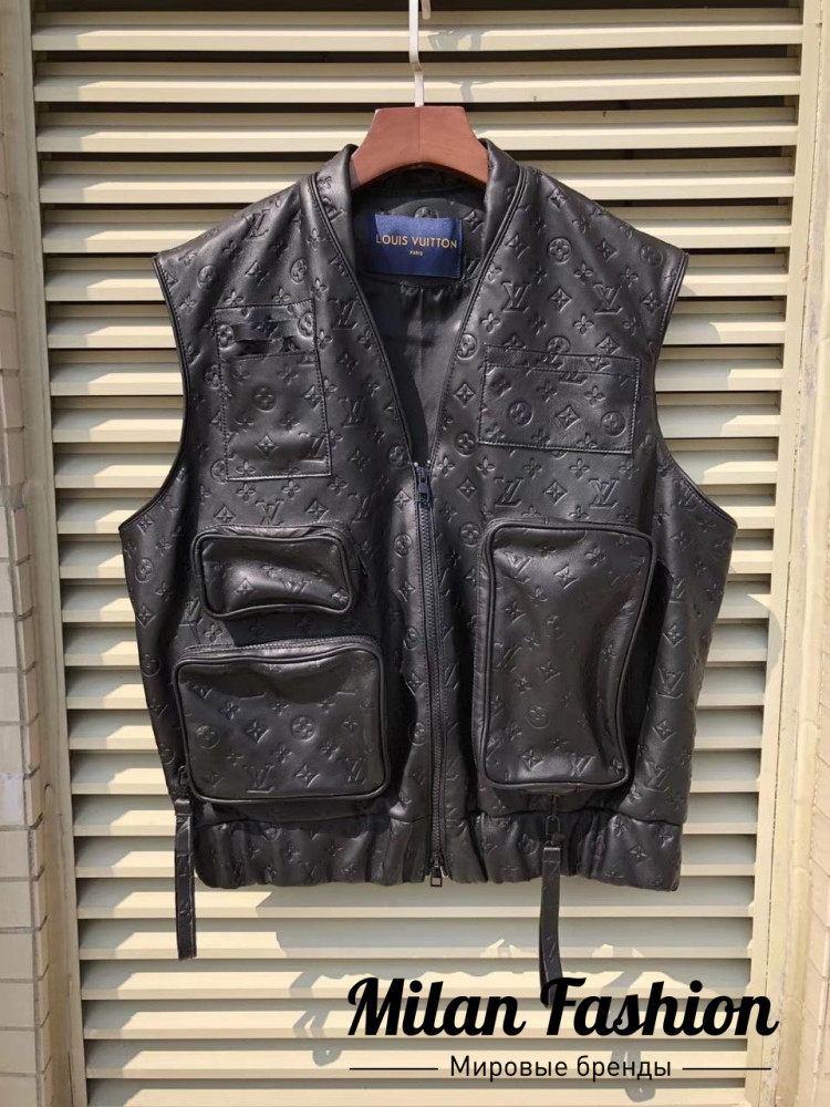 Жилет кожаный Louis Vuitton v1389. Вид 1