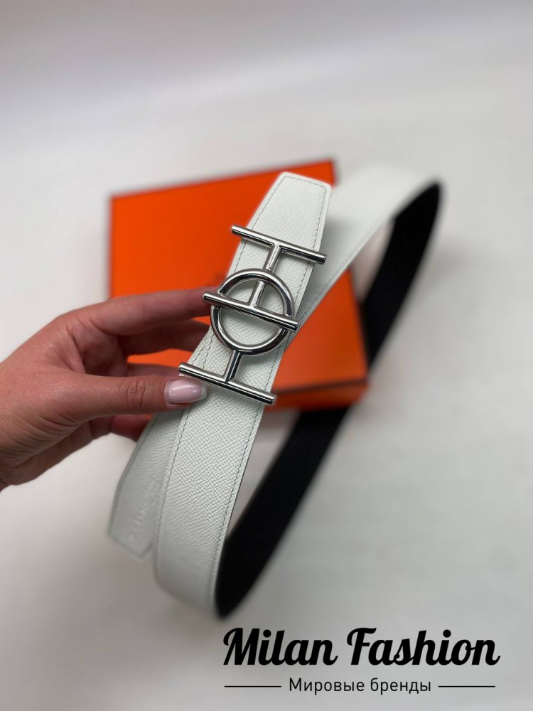 Ремень двухсторонний  Hermes kf1049. Вид 3