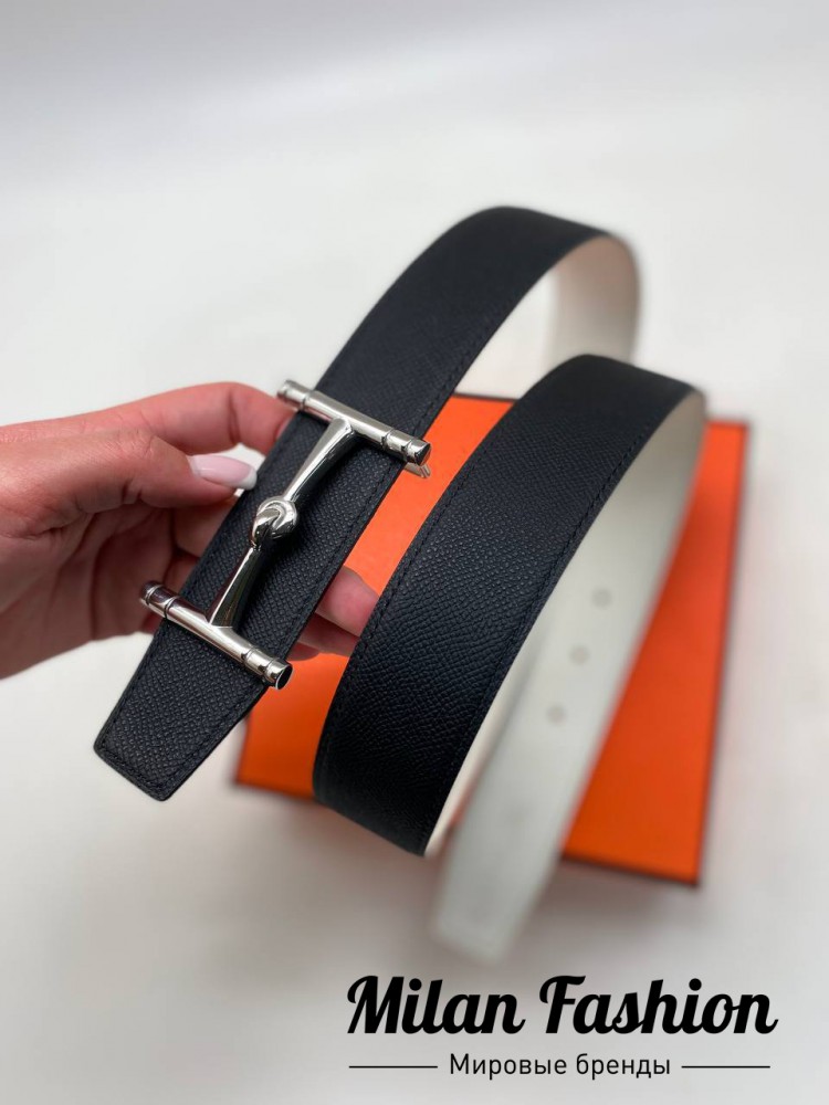 Ремень двухсторонний  Hermes kf1052. Вид 2