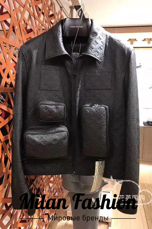 Куртка кожаная Louis Vuitton v1388. Вид 2