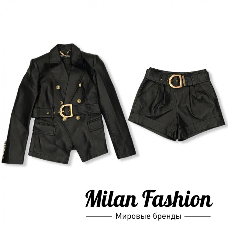 Куртка кожаная Balmain V4235. Вид 1