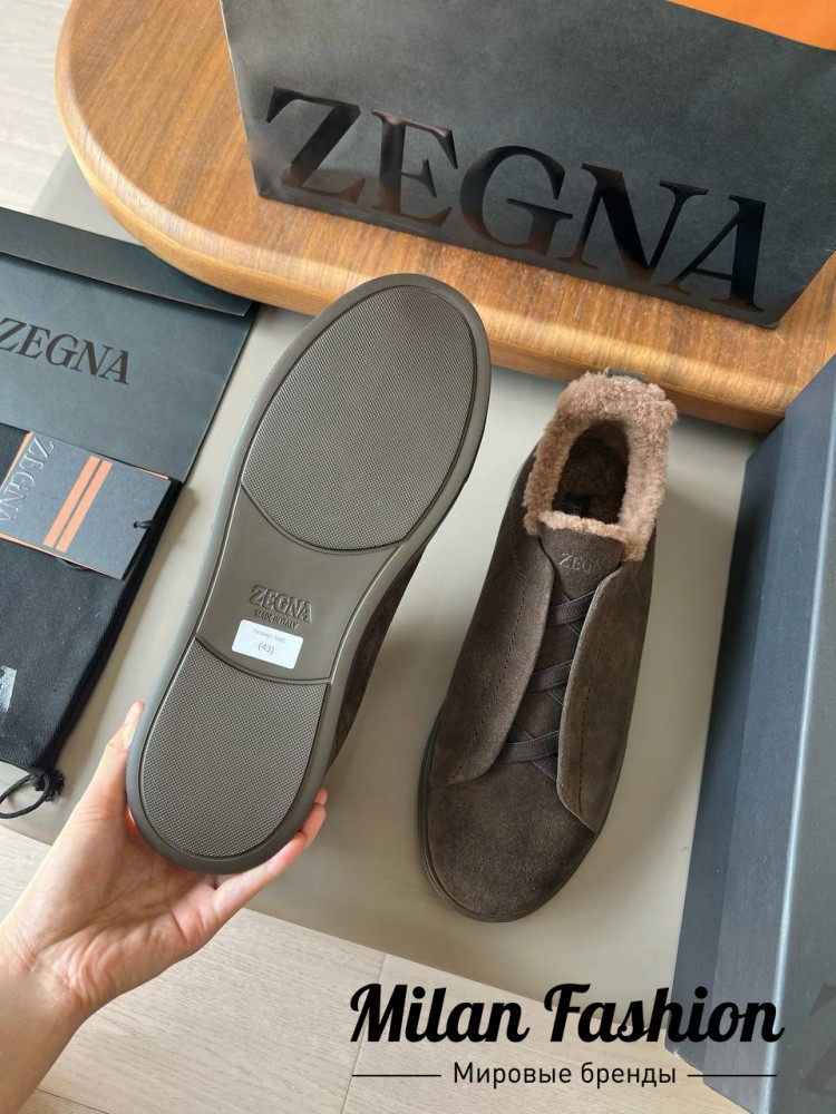 Кроссовки на меху  ZEGNA V33700. Вид 4