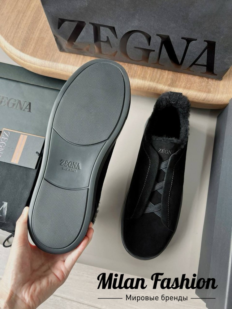 Кроссовки на меху  ZEGNA V33697. Вид 4