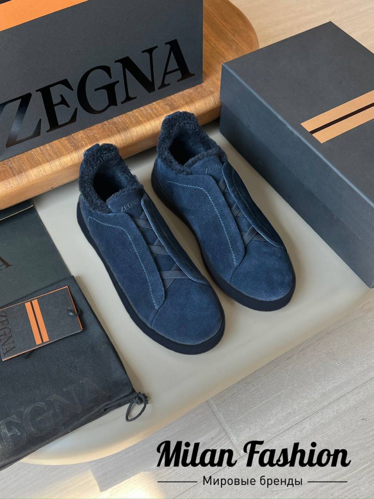 Кроссовки на меху  ZEGNA V33695. Вид 1