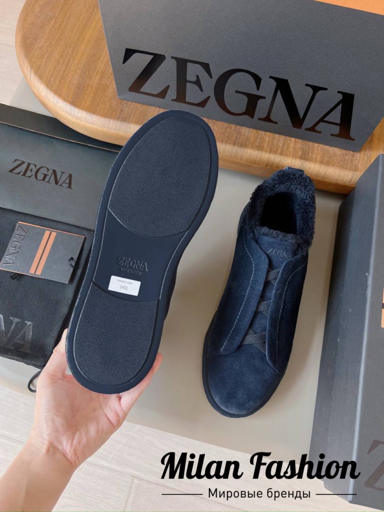 Кроссовки на меху  ZEGNA V33695. Вид 4