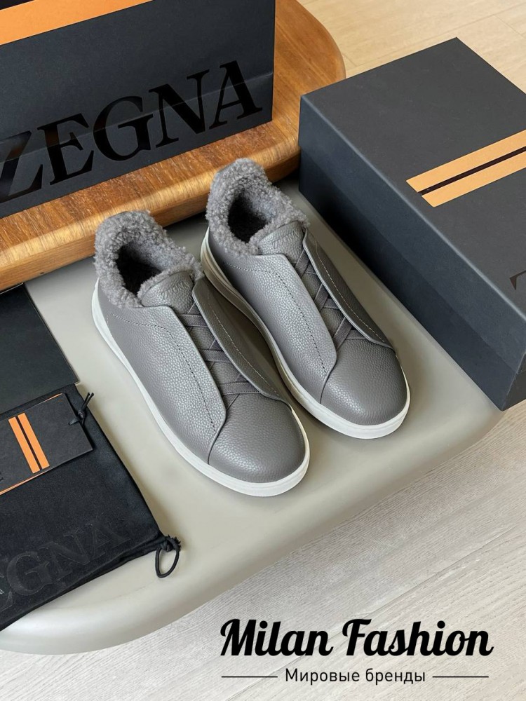 Кроссовки на меху  ZEGNA V33692. Вид 1