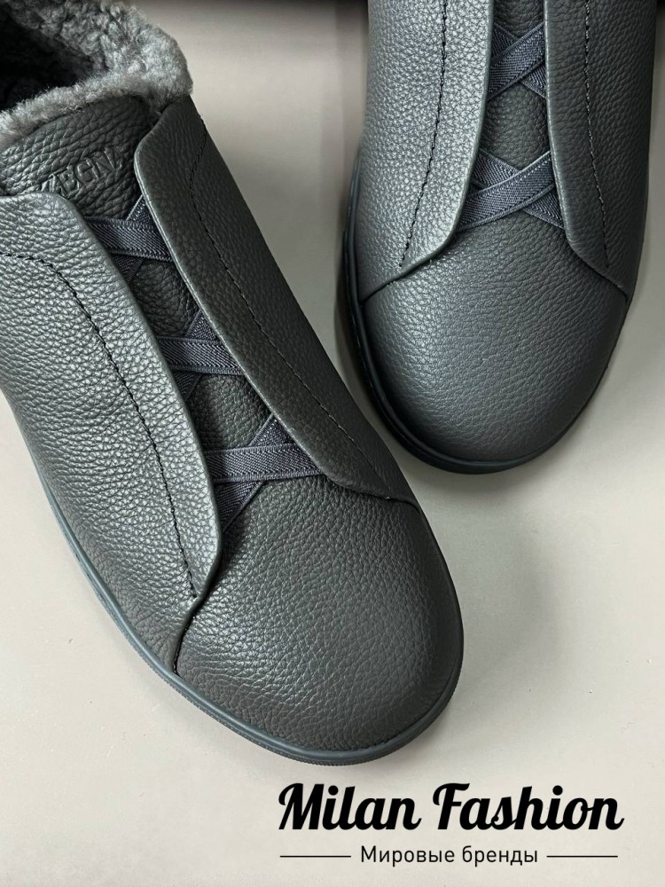 Кроссовки на меху  ZEGNA V33690. Вид 4