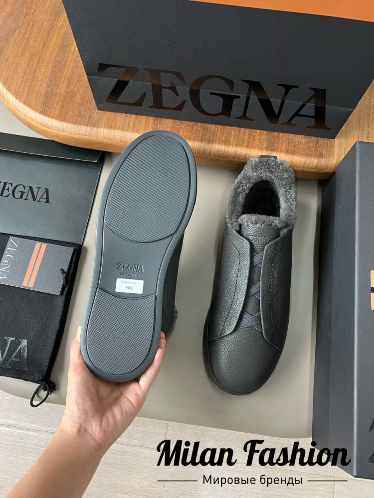Кроссовки на меху  ZEGNA V33690. Вид 3