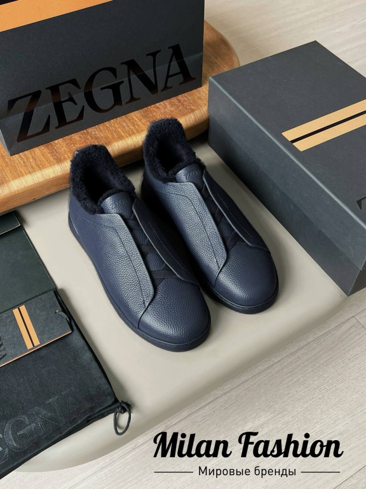 Кроссовки на меху  ZEGNA V33688. Вид 1