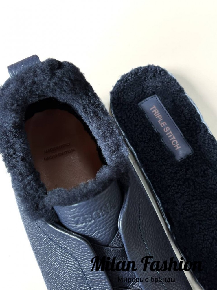 Кроссовки на меху  ZEGNA V33688. Вид 4