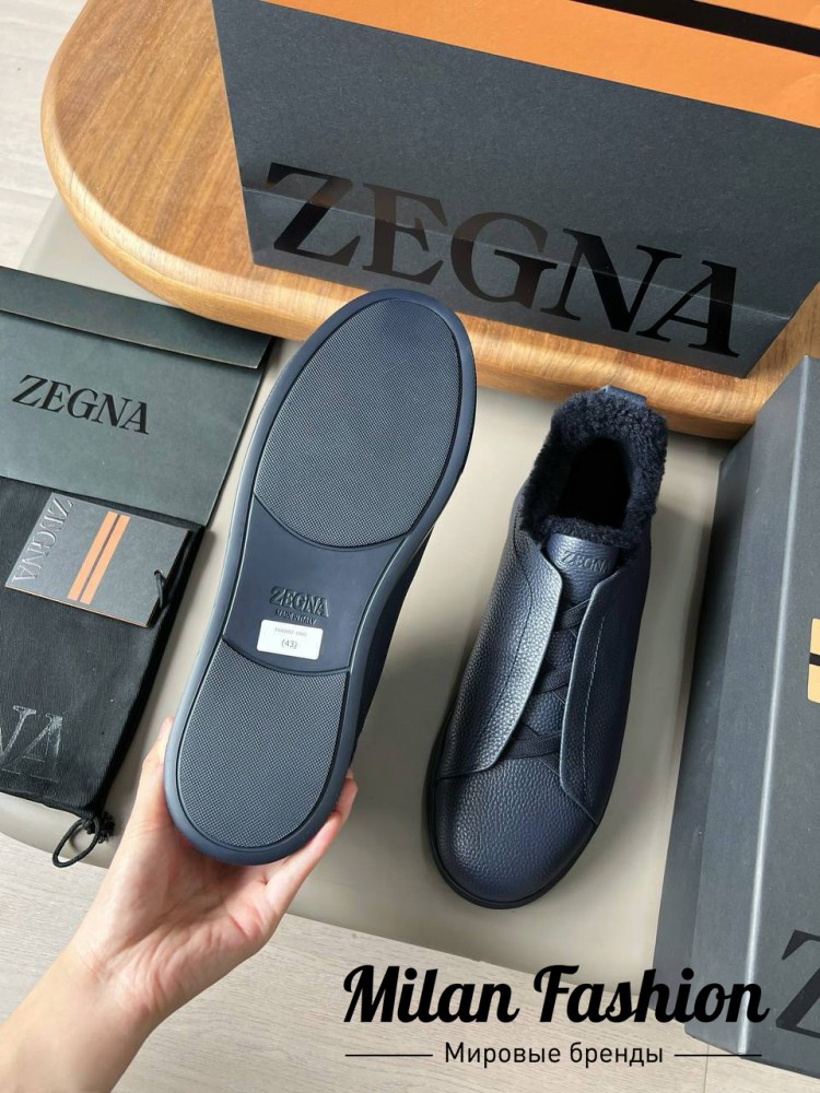 Кроссовки на меху  ZEGNA V33688. Вид 5