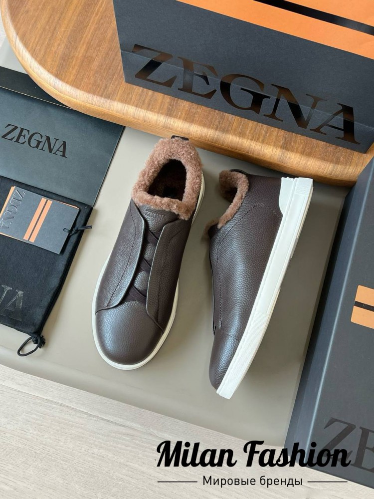 Кроссовки на меху  ZEGNA V33687. Вид 2