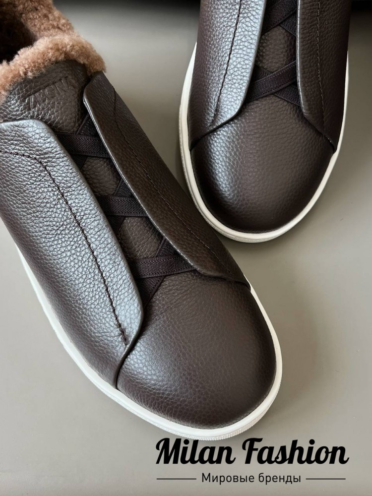 Кроссовки на меху  ZEGNA V33687. Вид 5