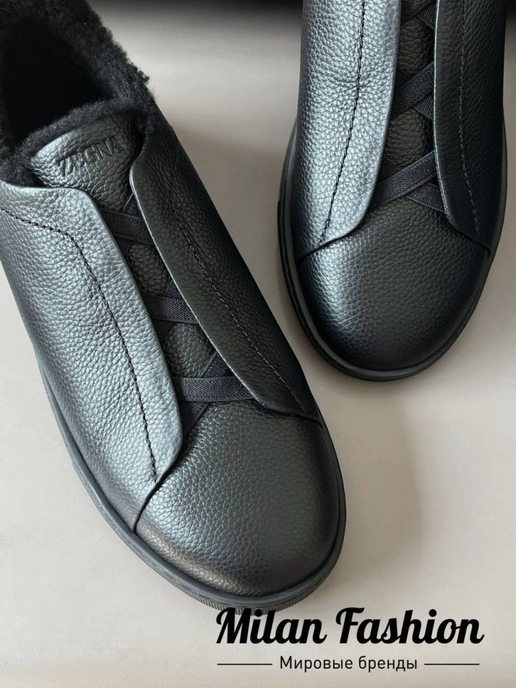 Кроссовки на меху  ZEGNA V33685. Вид 3