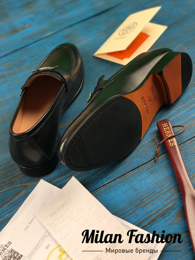 Лоферы мужские  Hermes kf1114. Вид 2