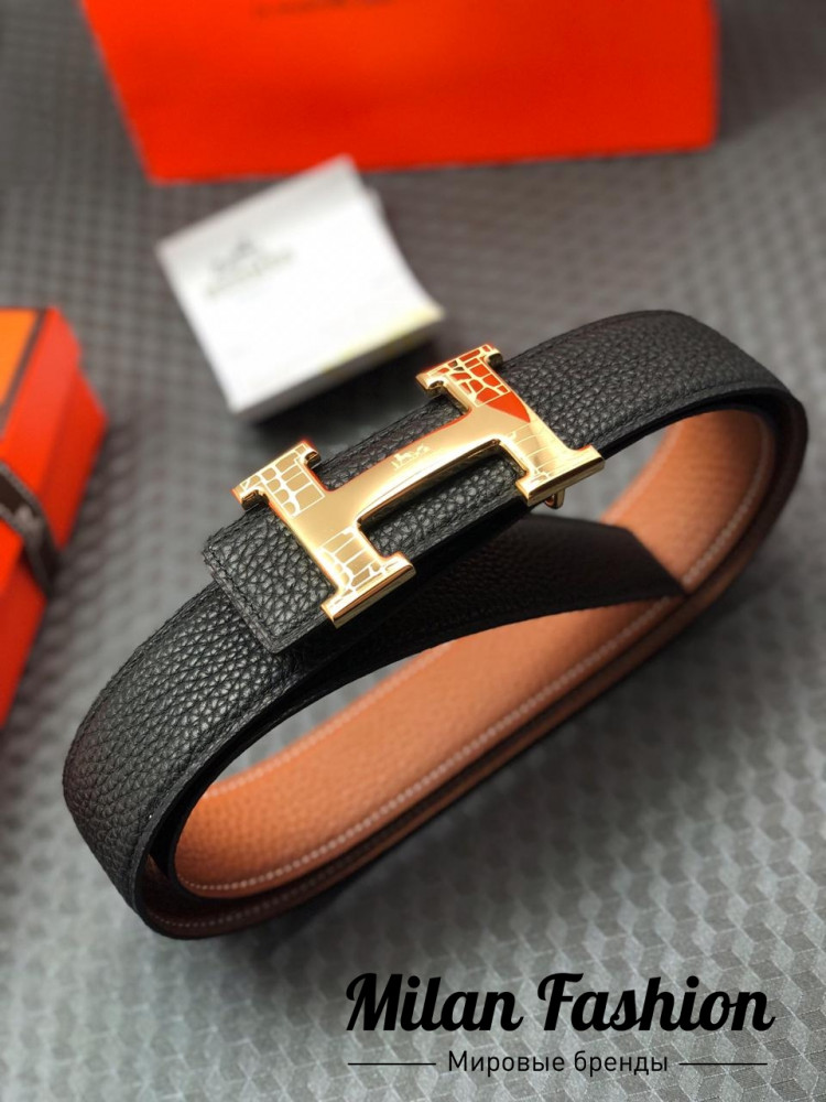 Двусторонний ремень Hermes  ss-101. Вид 1