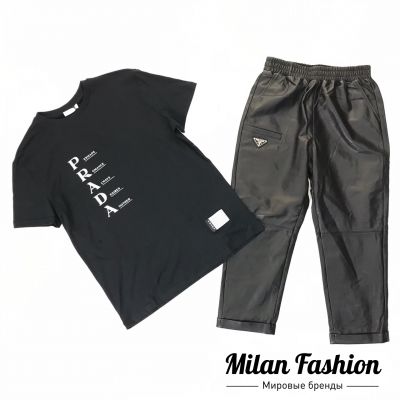 Брюки кожаные Prada #V2337