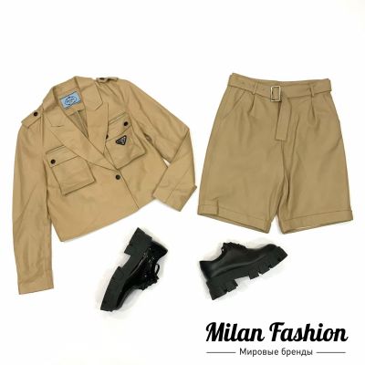 Шорты кожаные Prada #V3848