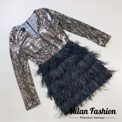 Платье с перьями Salvatore Ferragamo #an-0153